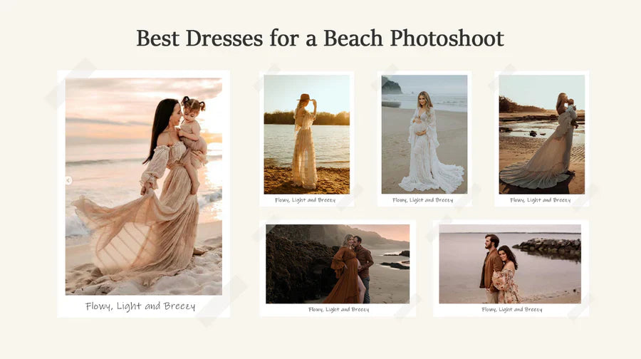 Breezy & Beautiful: Beach Photoshoot Dresses for a Picture-Perfect Romance