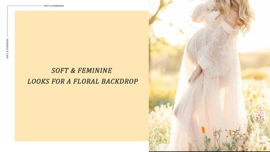 Maternity Photoshoot Dresses for a Blooming Spring Look