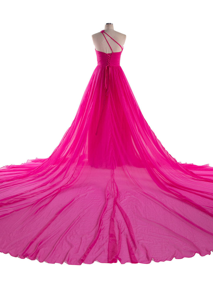 Fliegendes Kleid für Fotoshooting, lange Schleppe, fließendes Seidenkleid aus weichem Organza, YW240111 