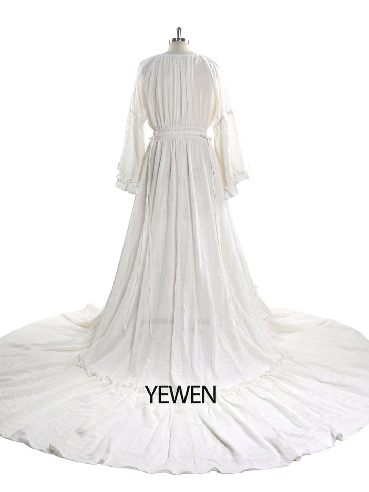 V-Ausschnitt Abendkleider Fotografie Kleider Babyparty Kleid für Schwangere YEWEN YD211202