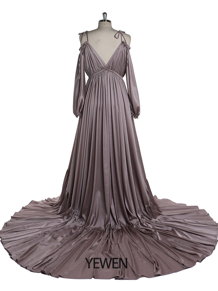 Sexy schulterfreies Umstandsabendkleid, lang, für schwangere Frauen, schickes Schwangerschaftskleid, elegantes Maxikleid für Fotoshootings, DY21721 