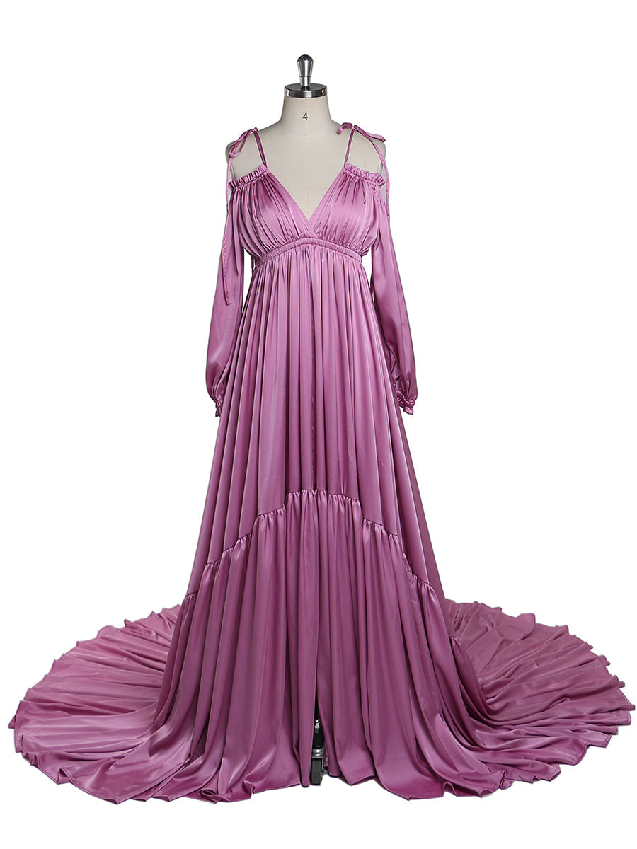 Sexy schulterfreies Umstandsabendkleid, lang, für schwangere Frauen, schickes Schwangerschaftskleid, elegantes Maxikleid für Fotoshootings, DY21721 