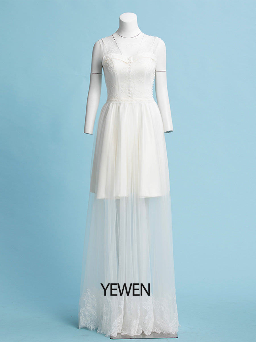 Off White Boho Brautkleid Minimalistisches Boho Strandhochzeitskleid 