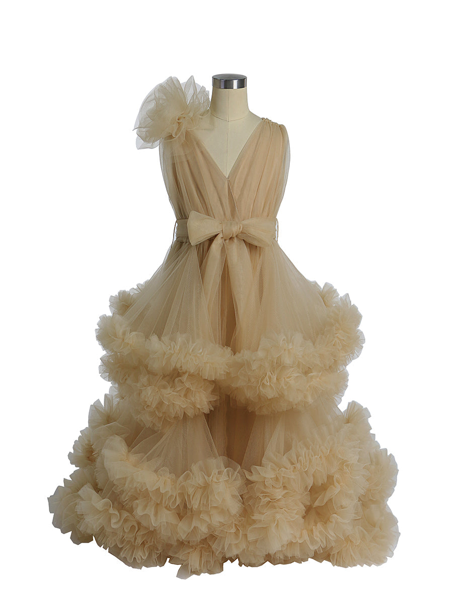 Wolke Rüschen Kleine Blumenmädchenkleider für Hochzeiten Babyparty Kinderbilder Kleid Kinder Fotoshooting Babyparty YE8017 