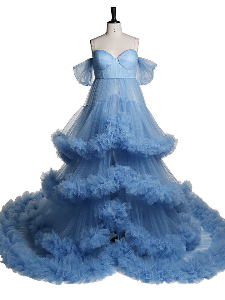 Schulterfreies Umstandskleid mit Herzausschnitt für Fotoshootings, Schwangerschaftsfotografie, Robe, Babypartykleid YW21022 