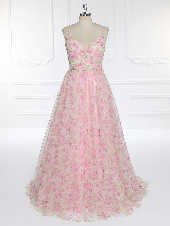 Tüll Slip Fairy Kleid Maxi Ballkleid für Frau Blumen Urlaub Fotografie Kleid 