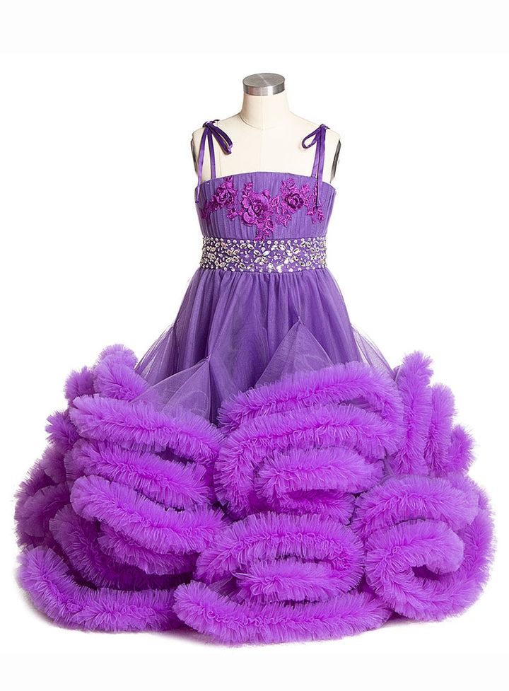 Wolke Kleine Blume Mädchen Kleider für Hochzeiten Party Kleider Sexy Kinder Stickerei Kinder Geburtstag Kleider 