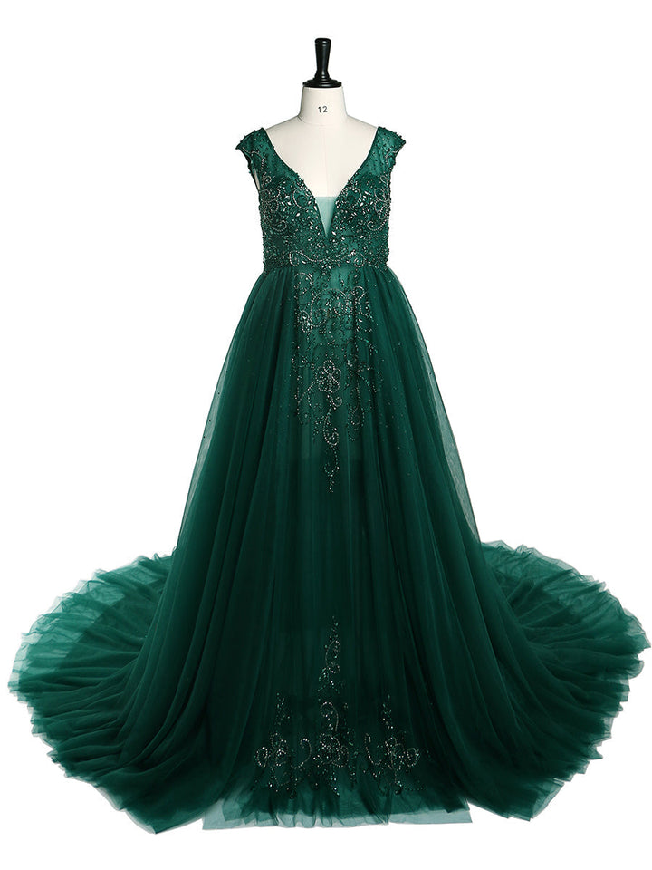 Perlenbesetztes Umstandskleid mit V-Ausschnitt für Fotoshootings, elegantes ärmelloses Maxikleid, Fotografie-Kleid 