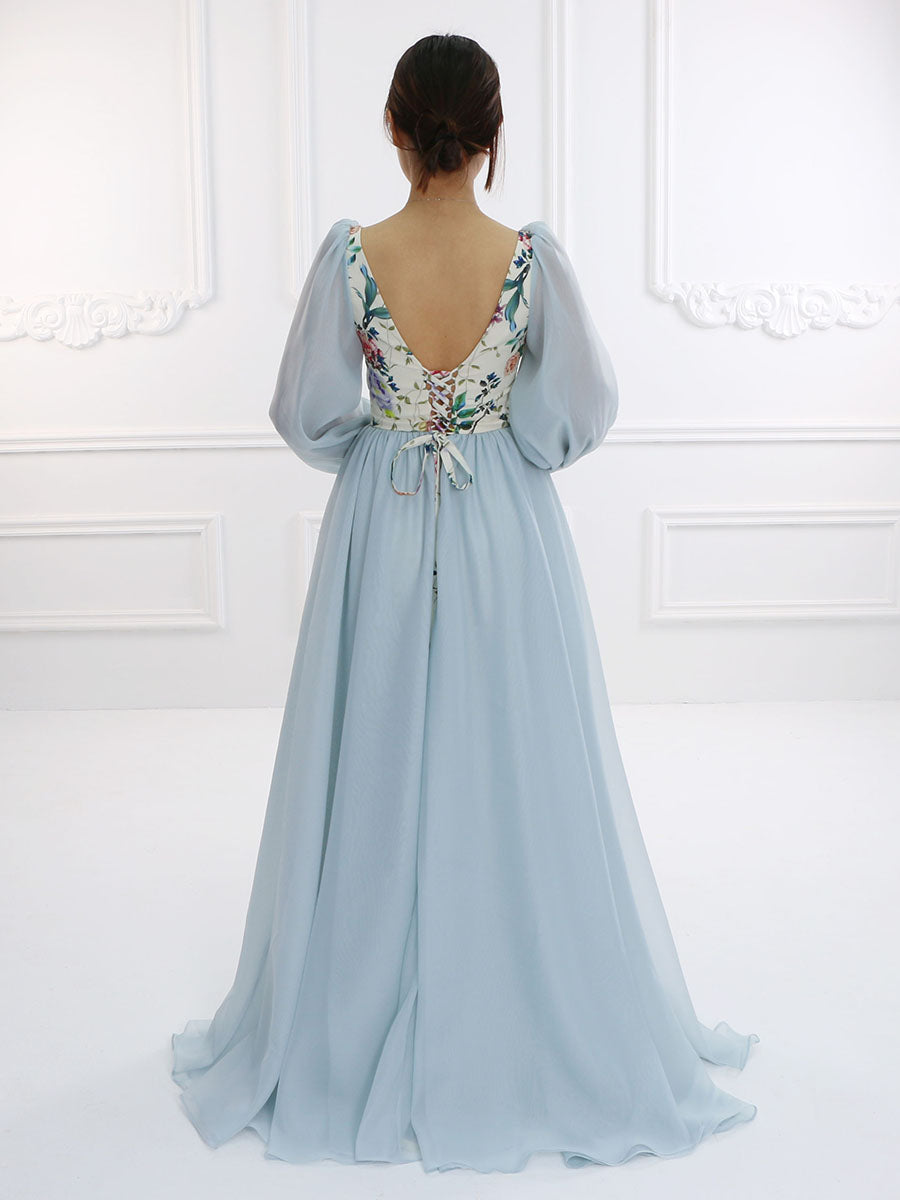 Boho Cotton Printing Floral Prom Dress , Photoshoot Dresses Outfit 