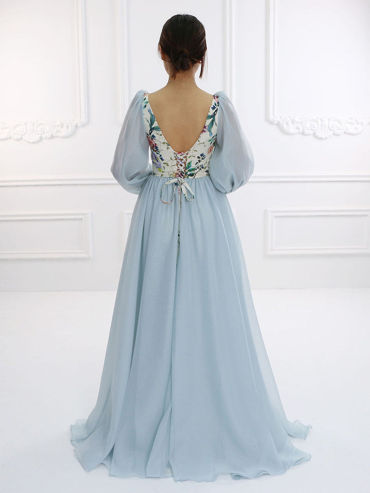 Boho Cotton Printing Floral Prom Dress , Photoshoot Dresses Outfit 