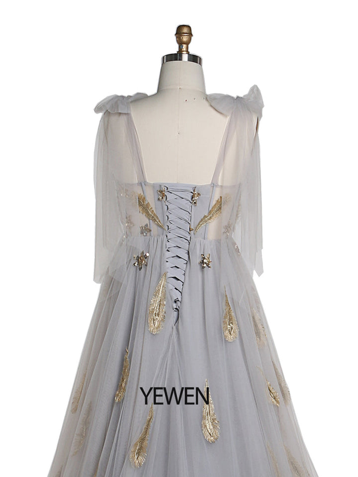 Ärmelloses, langes, formelles Ballkleid mit Pailletten und Applikationen, Fotografie-Kleid, YEWEN YW220209 