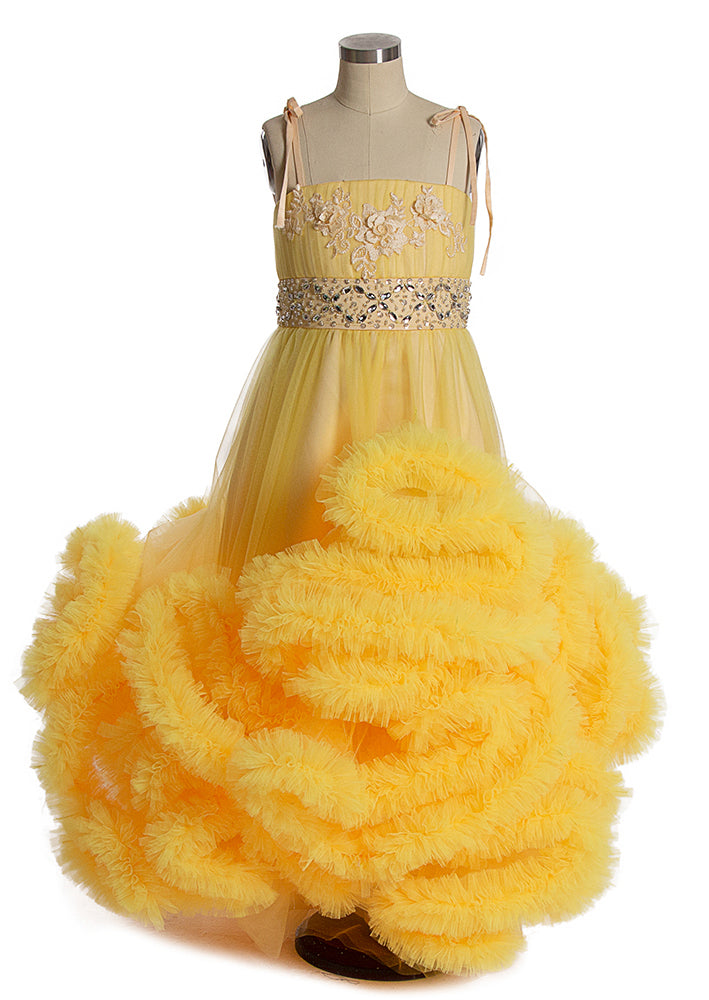 Wolke Kleine Blume Mädchen Kleider für Hochzeiten Party Kleider Sexy Kinder Stickerei Kinder Geburtstag Kleider 