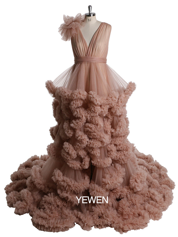 1M Schleppe Wolkenstil Damen Ballkleid Hochzeitsfotografie Kleid Umstandskleid für Fotoshooting YW220936 