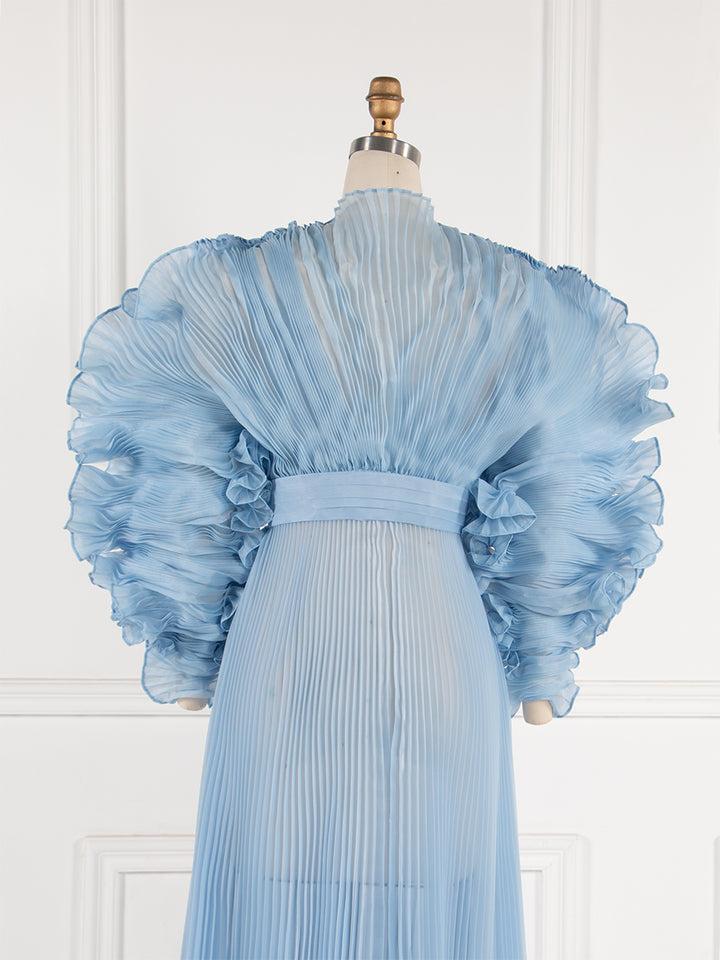 Fashion Pleated Organza Maternity Dresses for Photoshoot Long Dress for Maternity Shoot Baby Shower Dresses YW243116-1
