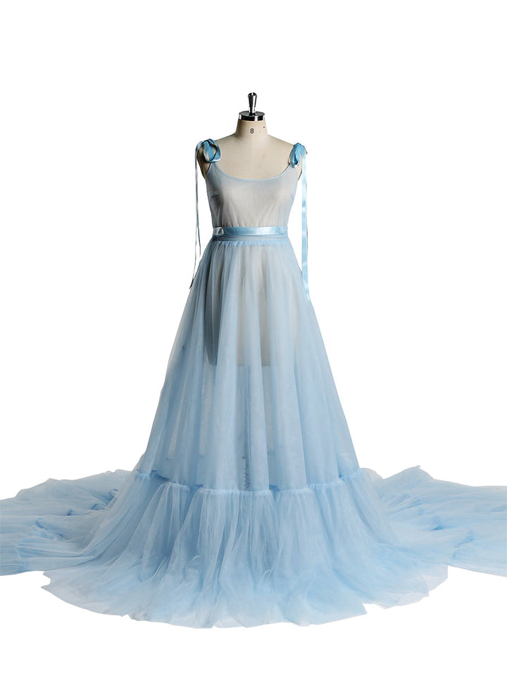 Ärmelloses, sexy Abendkleid mit V-Ausschnitt und Schlitz für Fotoshootings YW2025