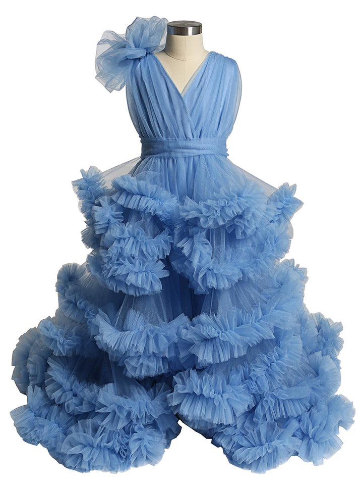 Wolke Rüschen Kleine Blumenmädchenkleider für Hochzeiten Babyparty Kinderbilder Kleid Kinder Fotoshooting Babyparty YE8017 