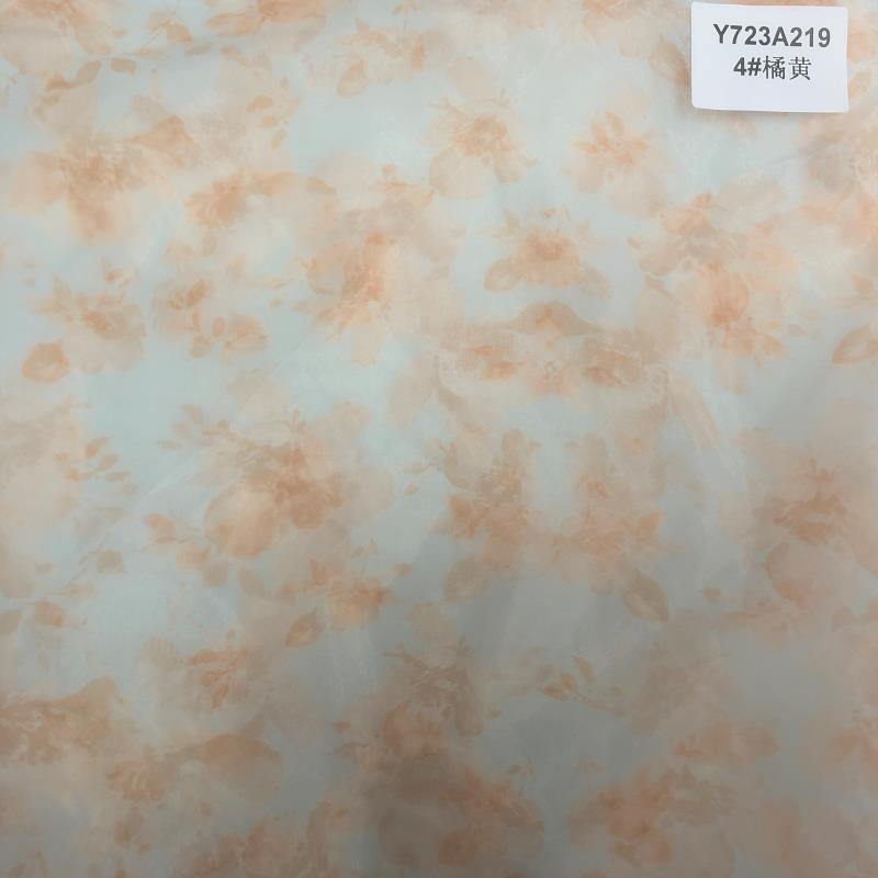 Umstandskleid Fotoshooting Print Blumenmuster Seide Weicher Organza Schulterfreies Maxikleid mit Schleppe YW230305 