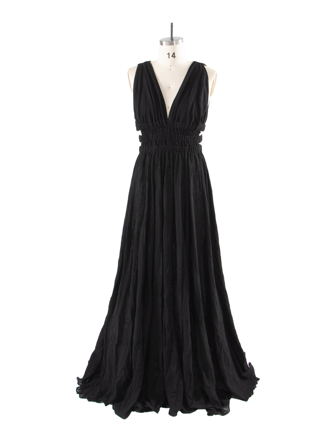 V-Ausschnitt Kleid mit elastischer Taille und Seitenschlitz für Fotoshootings, YW221118