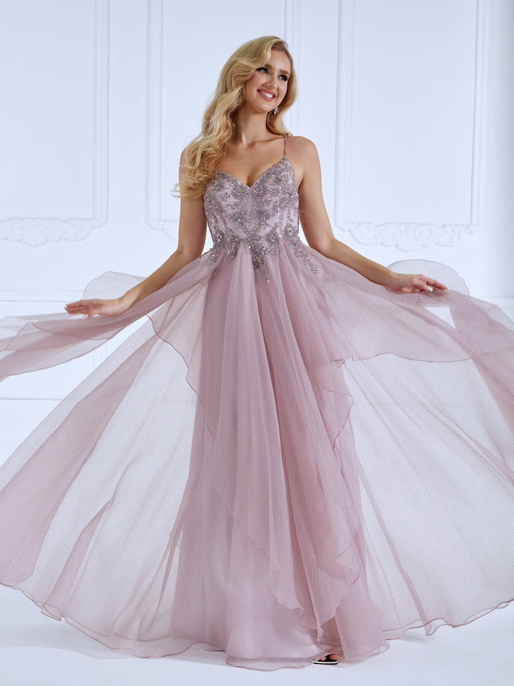 A-Line, Handmade beads, Prom Dress, Floor-Length, Photo Shoot Dress