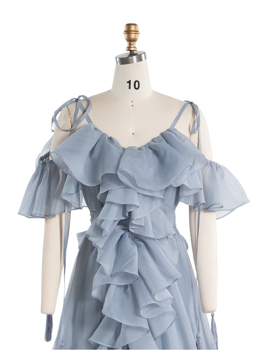Elegantes Organzakleid mit Rüschen Damen Korsett Geburtstagspartykleid Fotoshooting YW243167 