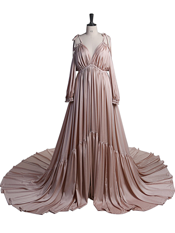 Sexy schulterfreies Umstandsabendkleid, lang, für schwangere Frauen, schickes Schwangerschaftskleid, elegantes Maxikleid für Fotoshootings, DY21721 