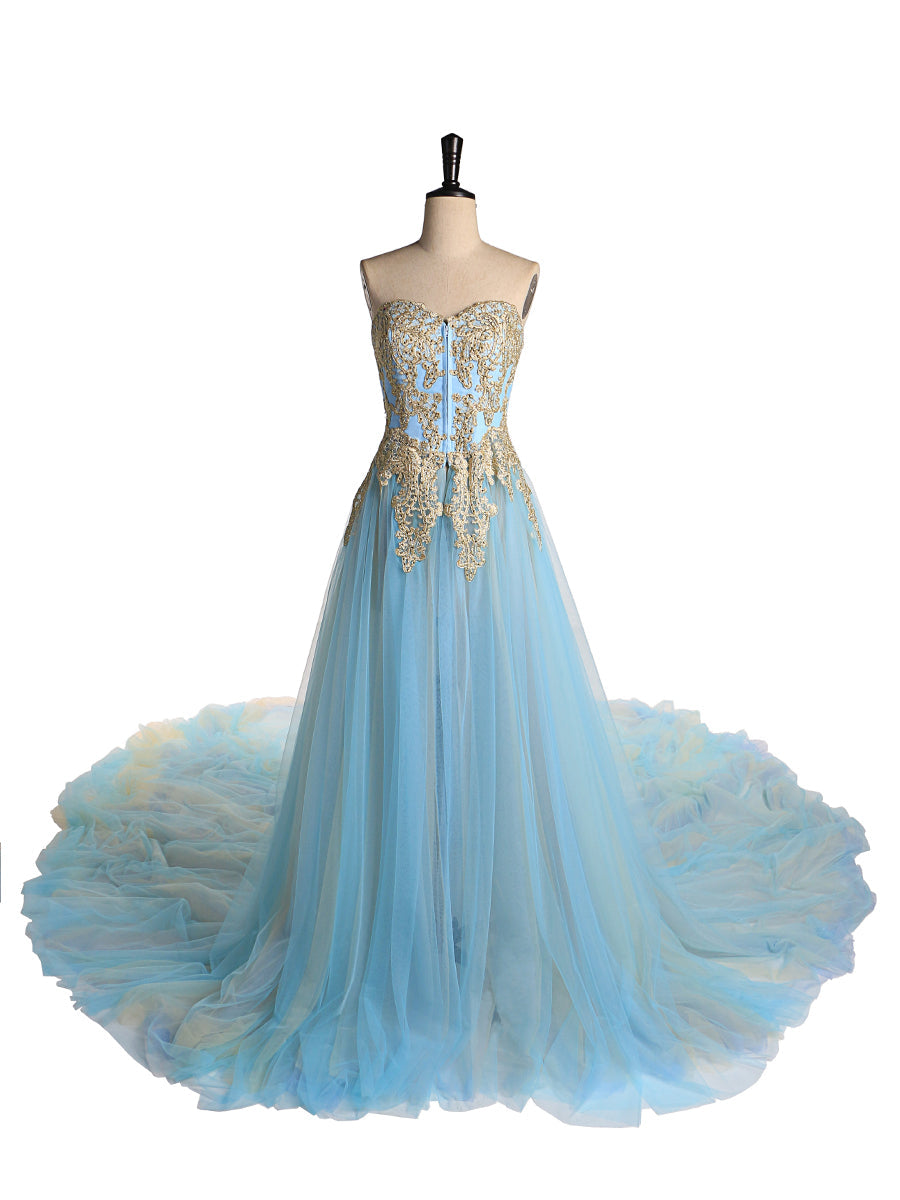 Elegantes Umstandskleid für Fotoshooting, trägerlos, Schlitz, Tüll, Hochzeits- und Abend-Maxikleid mit 2 m Schleppe 