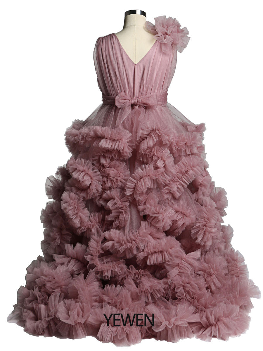 Wolke Rüschen Kleine Blumenmädchenkleider für Hochzeiten Babyparty Kinderbilder Kleid Kinder Fotoshooting Babyparty YE8017 