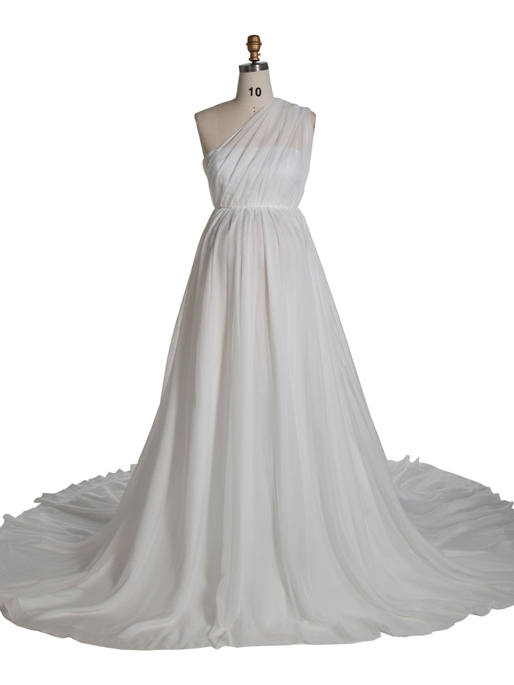 Seidenchiffon-Umstands-Fotoshooting-Kleid, Umstands-Brautkleid YW240109 