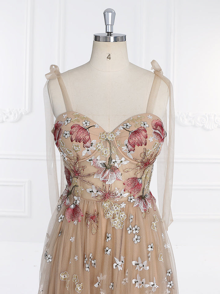 Embroidery Tulle , Tea Party Dresses for Woman, Short Prom Dress