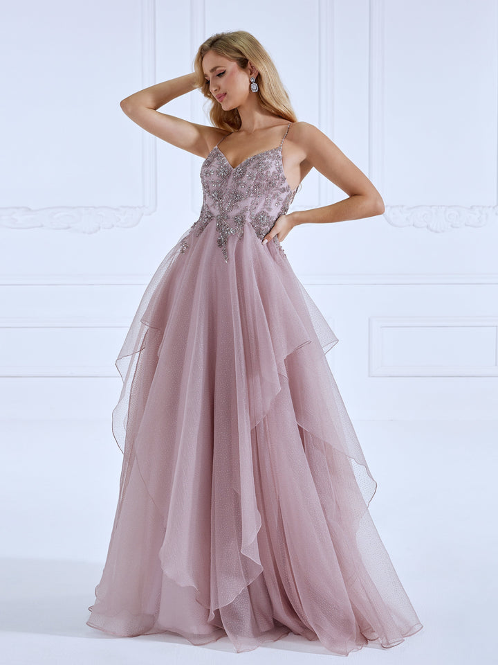 A-Line, Handmade beads, Prom Dress, Floor-Length, Photo Shoot Dress