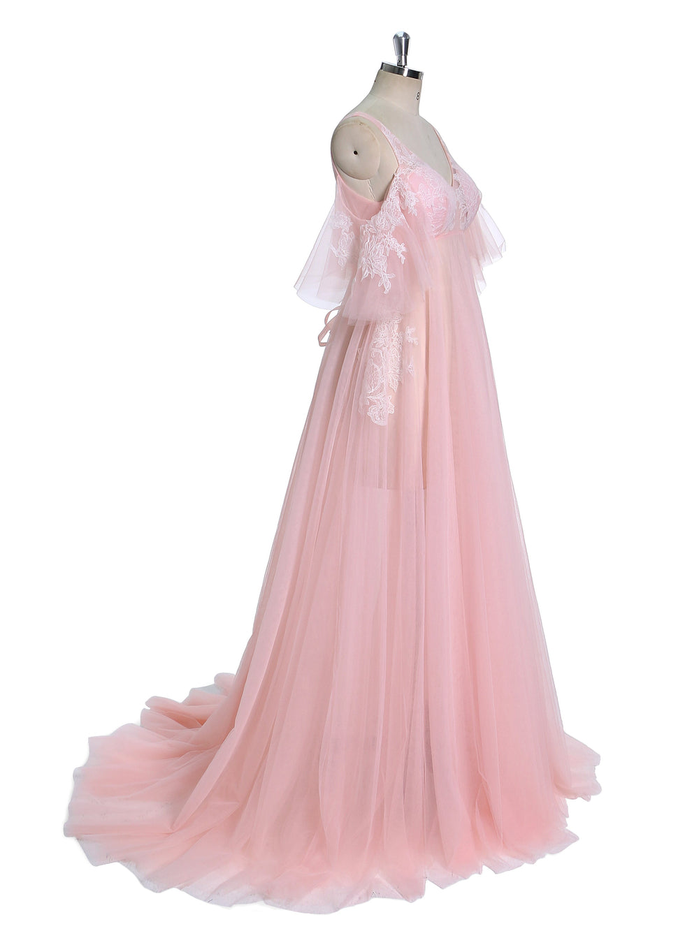 Elegant V Neck, Maternity Dress for Photo Shoot, Baby Shower Dress