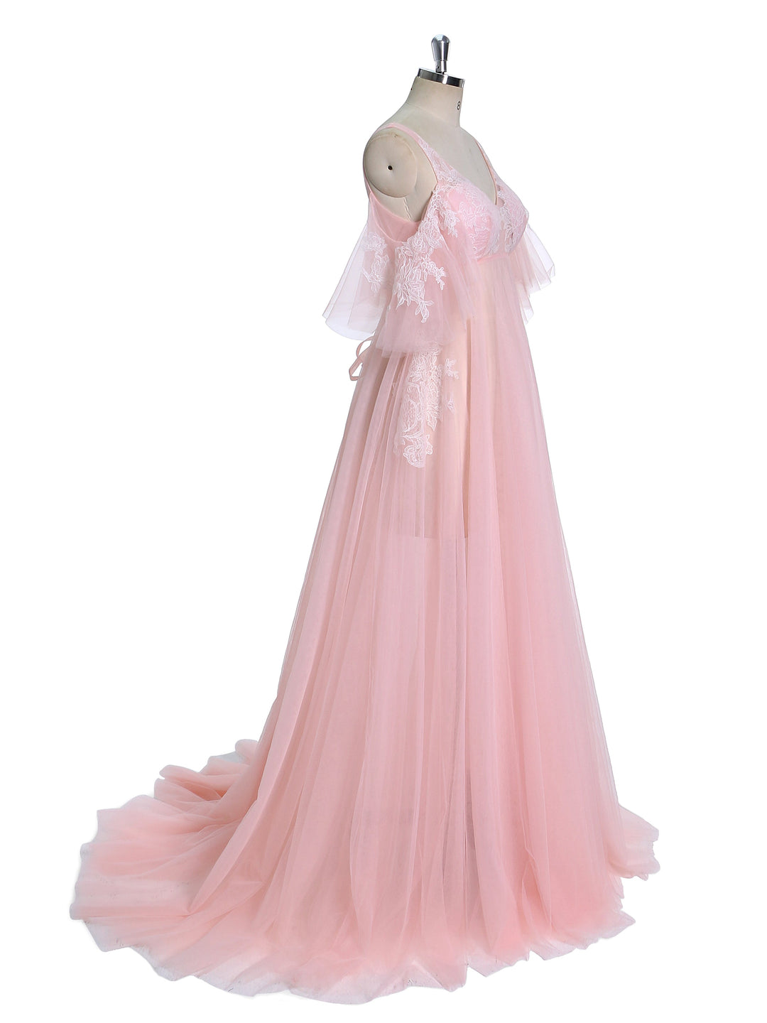 Elegant V Neck, Maternity Dress for Photo Shoot, Baby Shower Dress
