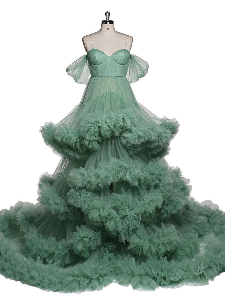 Schulterfreies Umstandskleid mit Herzausschnitt für Fotoshootings, Schwangerschaftsfotografie, Robe, Babypartykleid YW21022 