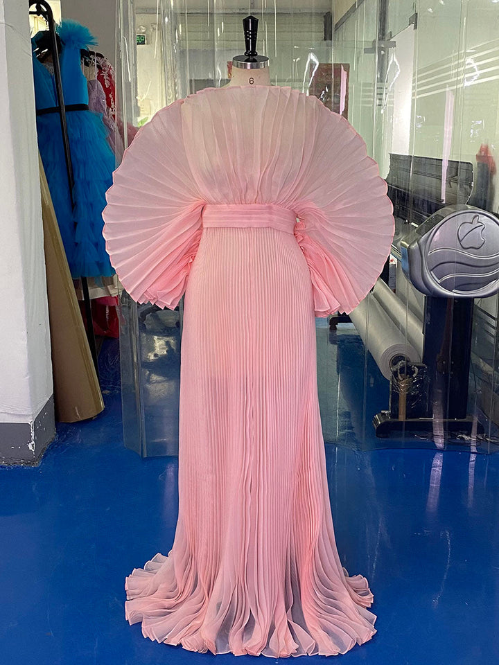 Fashion Organza Pleated  Maternity Dress for Photo Shoots , Dress for Pregnancy Photo Shoot