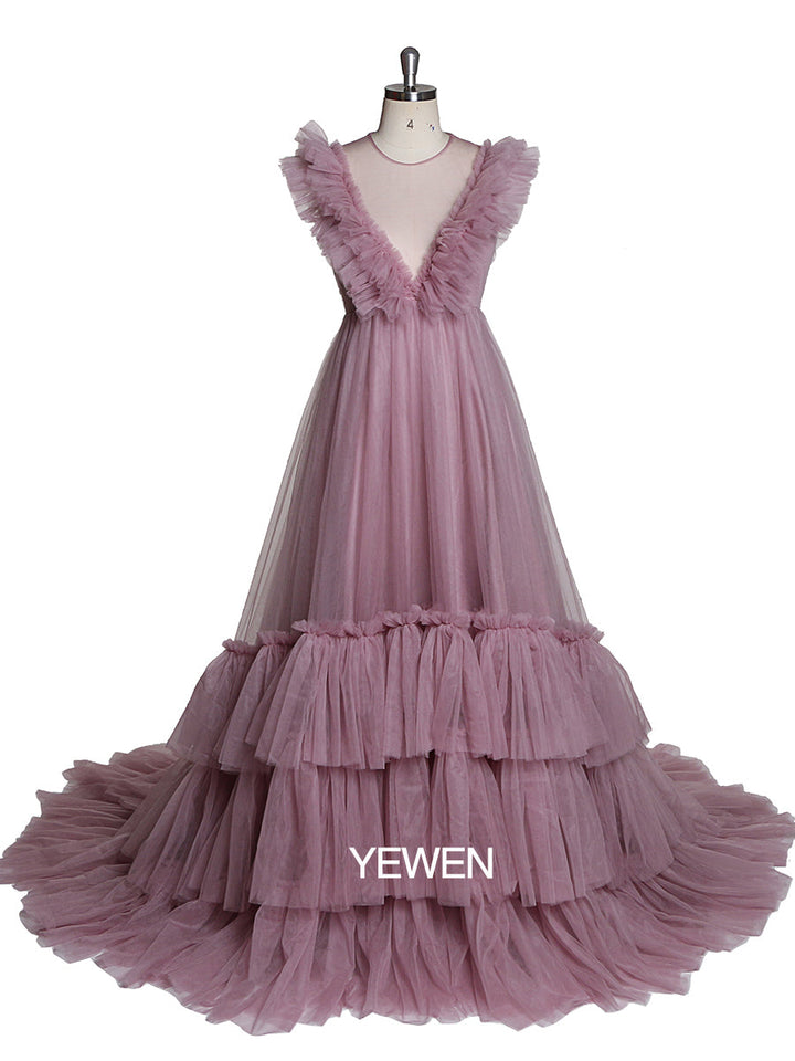 Ärmelloses Maxi-Umstandskleid, plissiert, rückenfrei, Ballkleid, Partykleid 