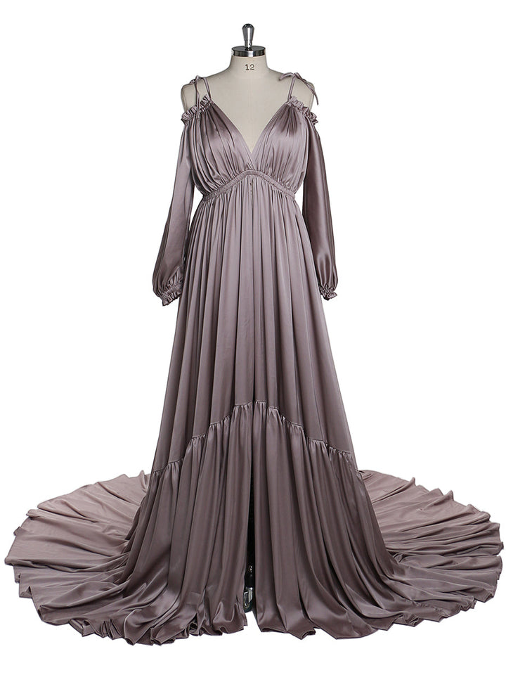 Sexy schulterfreies Umstandsabendkleid, lang, für schwangere Frauen, schickes Schwangerschaftskleid, elegantes Maxikleid für Fotoshootings, DY21721 