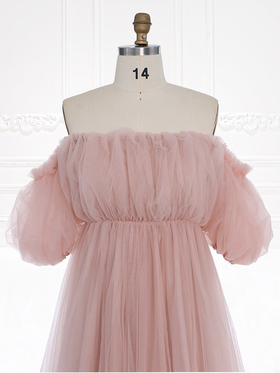 Elegantes schulterfreies Umstandskleid für Fotoshootings, Fotografie-Kleid-Outfits YW231105 