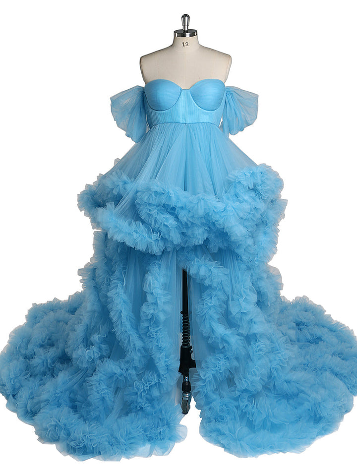 Schulterfreies Umstandskleid für Fotoshootings, Schwangerschaftsfotografie, Robe, Babypartykleid YW220108