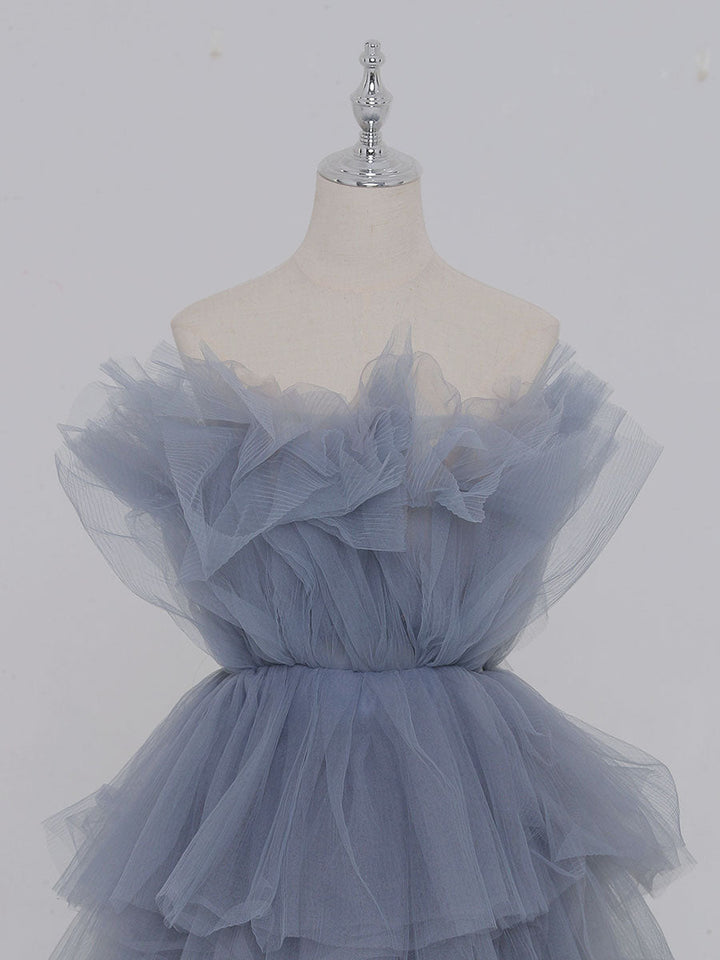 Tüllkleid für Fotoshooting Rüschen Trägerlos Farbige Brautkleider YW231120 