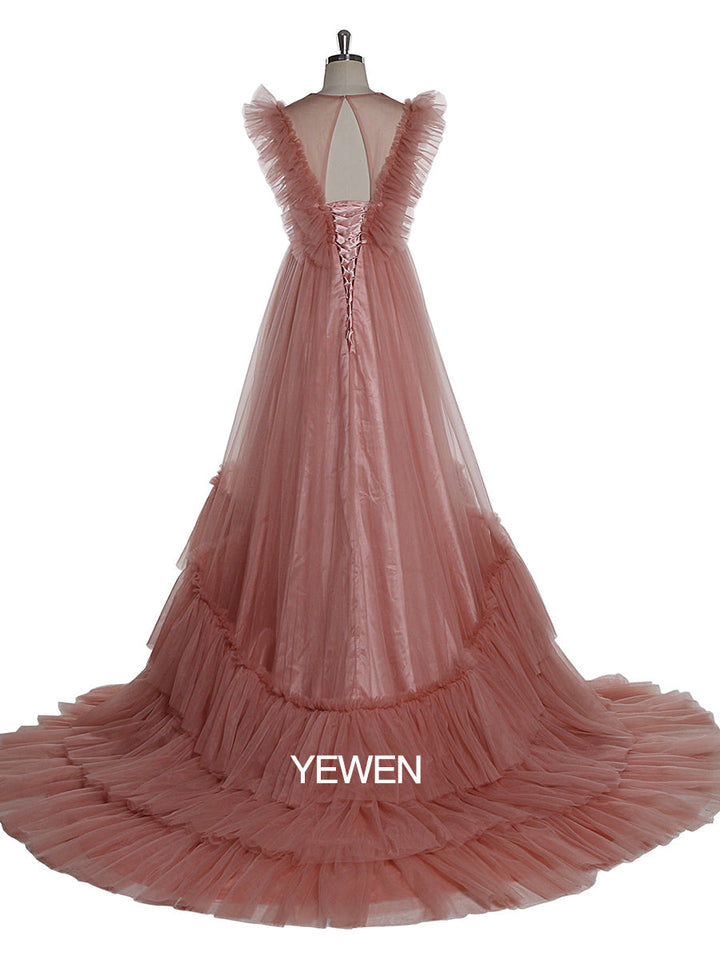 Ärmelloses Maxi-Umstandskleid, plissiert, rückenfrei, Ballkleid, Partykleid 