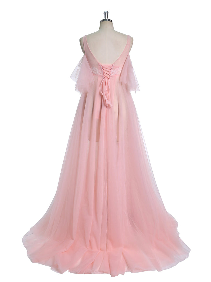 Elegant V Neck, Maternity Dress for Photo Shoot, Baby Shower Dress