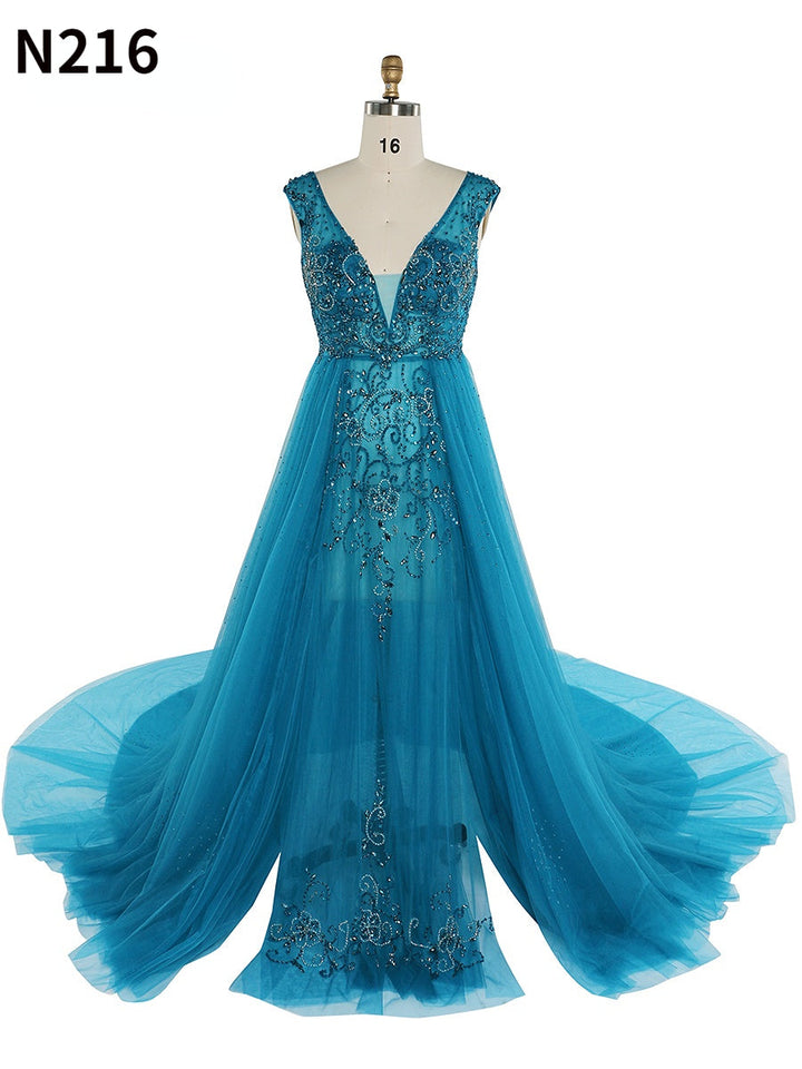 Perlenbesetztes Umstandskleid mit V-Ausschnitt für Fotoshootings, elegantes ärmelloses Maxikleid, Fotografie-Kleid 