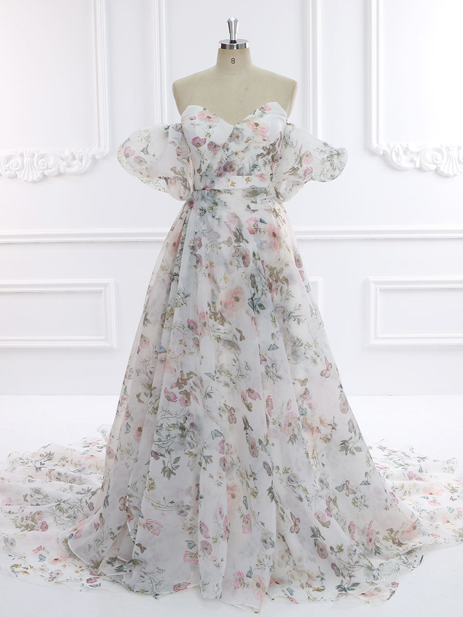 wedding dress with color
