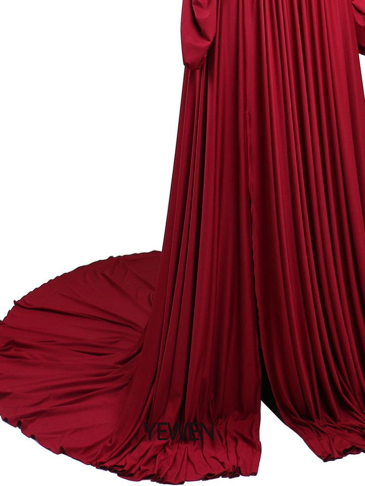 Trägerloses Umstandsabendkleid, lang, für Schwangere, ausgefallenes Schwangerschafts-Elegence-Maxikleid, Kleider für Fotoshootings, YW220109