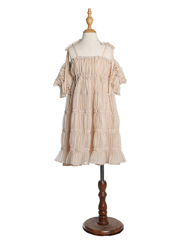 Neue Chiffon Blumenmädchenkleider Prinzessin Party Fotoshooting Kleid YW230420