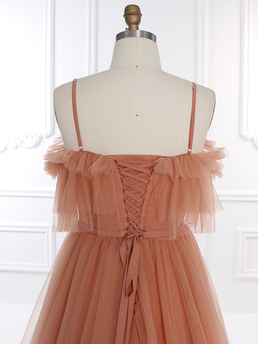 Elegant Long Tulle Evening Dresses, Photo Shoot Dress , Wedding Guest Dress