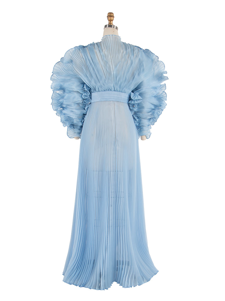 Fashion Pleated Organza Maternity Dresses for Photoshoot Long Dress for Maternity Shoot Baby Shower Dresses YW243116-1