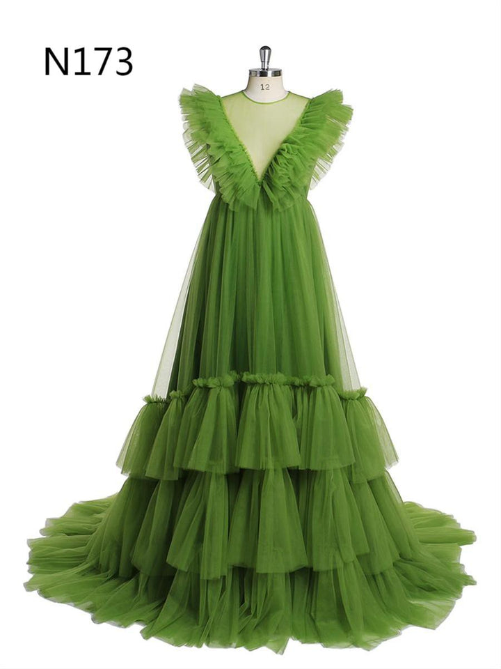 Ärmelloses Maxi-Umstandskleid, plissiert, rückenfrei, Ballkleid, Partykleid 