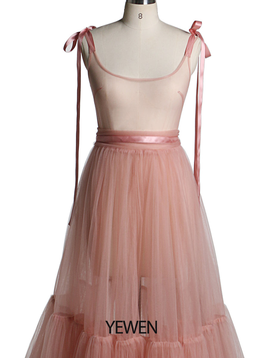 Ärmelloses, sexy Abendkleid mit V-Ausschnitt und Schlitz für Fotoshootings YW2025