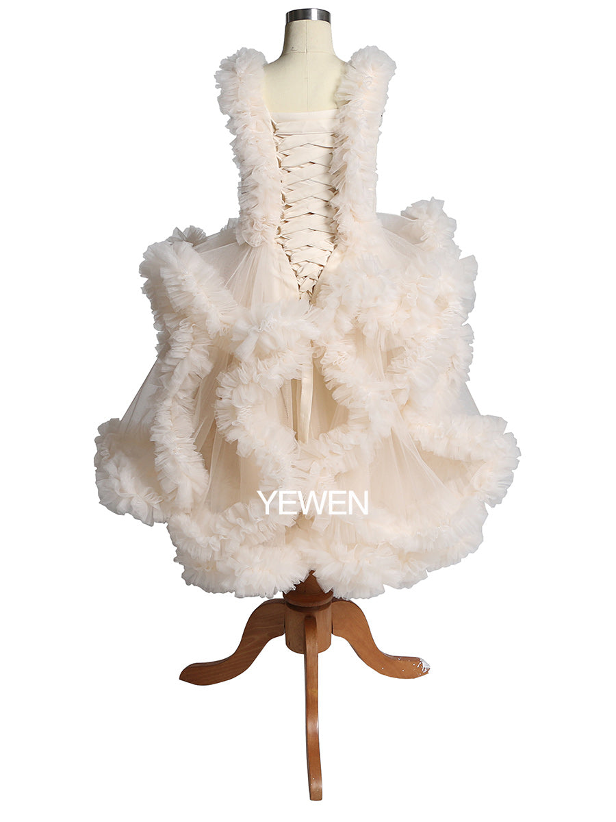 Cloud Little Flower Girls Kleider für Mutterschaft Fotoshooting Babyparty YE8011 